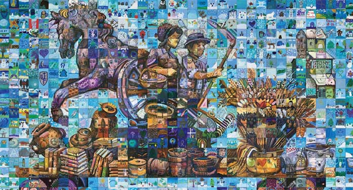 Stony Plain agricultural mural farming art Grad student helps town plan for sustainable growth